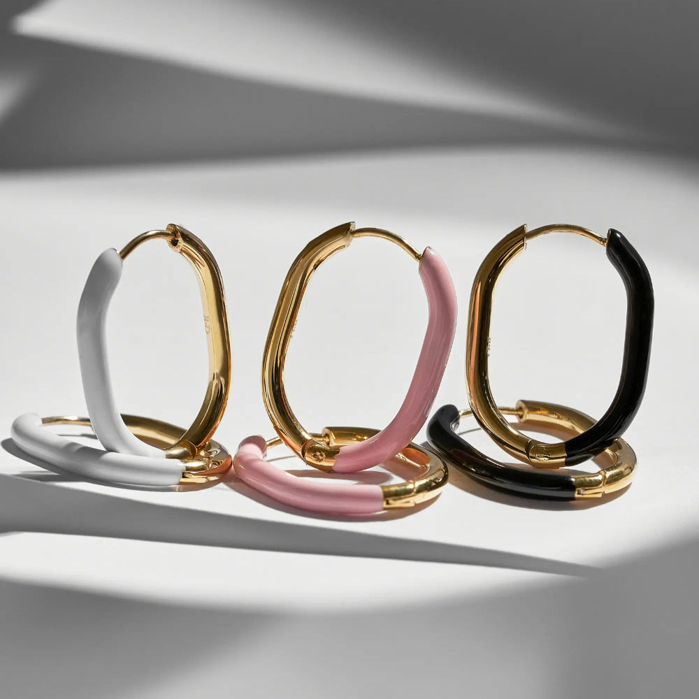 Smycken BY DZIUBEKA Örhängen Enamel Emaljerade