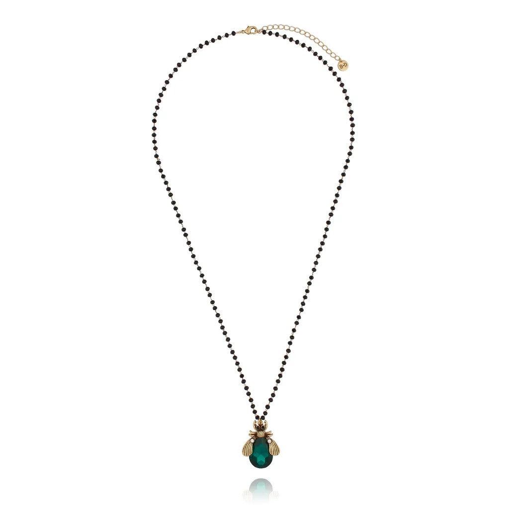 Smycken BY DZIUBEKA Halsband Midnight Forest Svart/Grön