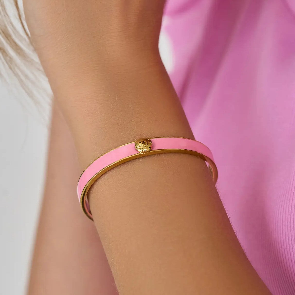 Smycken BY DZIUBEKA Armband, Stelt, Secret Garden Ljusrosa