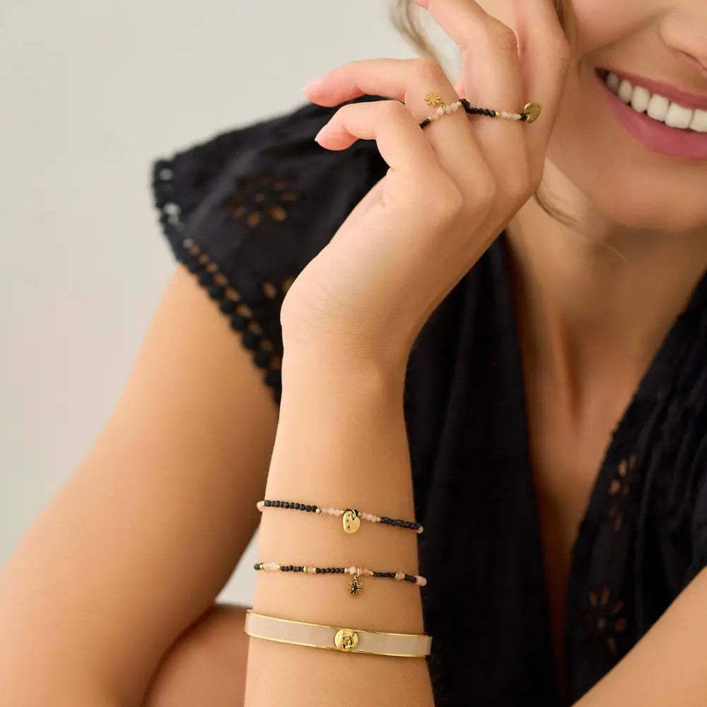 Smycken BY DZIUBEKA Armband, Stelt, Secret Garden Beige