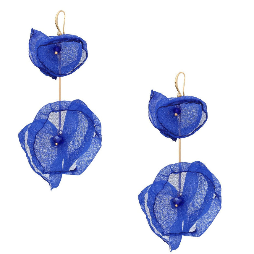 Smycken BY DZIUBEKA Örhängen, Explosion, Kornblå