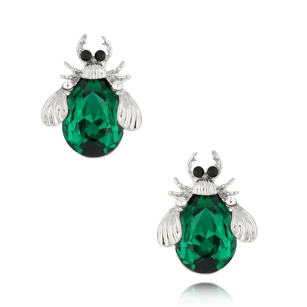 Smycken BY DZIUBEKA Örhängen Midnight Forest, Grön