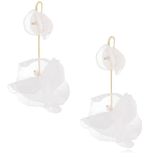 Smycken BY DZIUBEKA Örhängen, Explosion, Vit