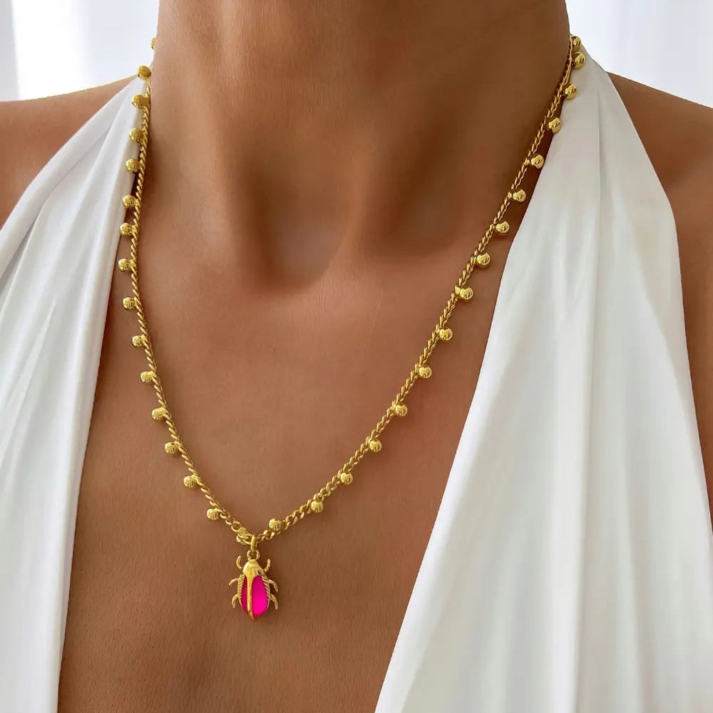 Smycken BY DZIUBEKA Halsband Siyo Cerisrosa