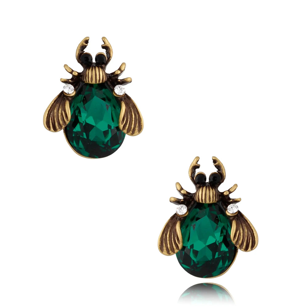 Smycken BY DZIUBEKA Örhängen Midnight Forest, Grön