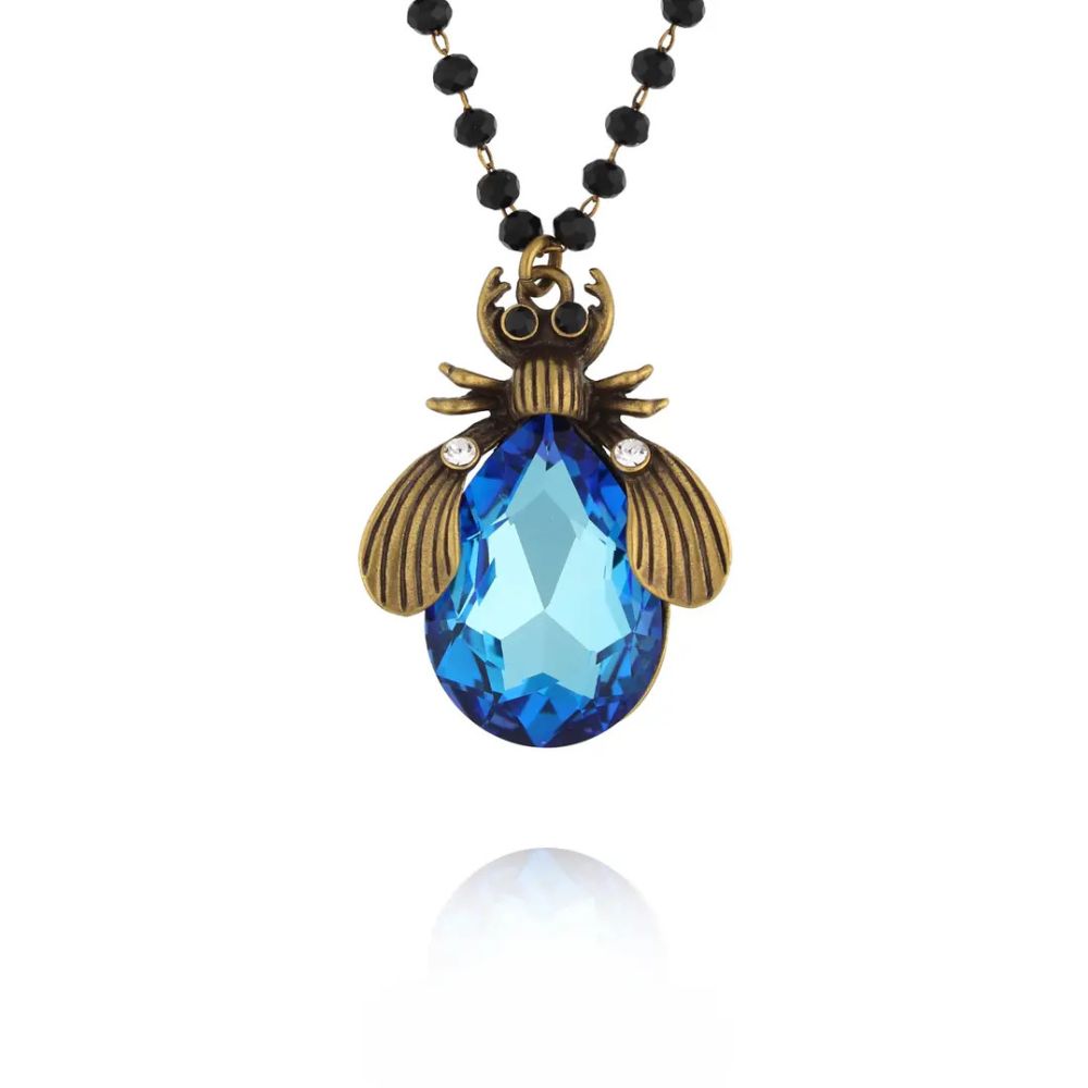 Smycken BY DZIUBEKA Halsband Midnight Forest Svart/Blå