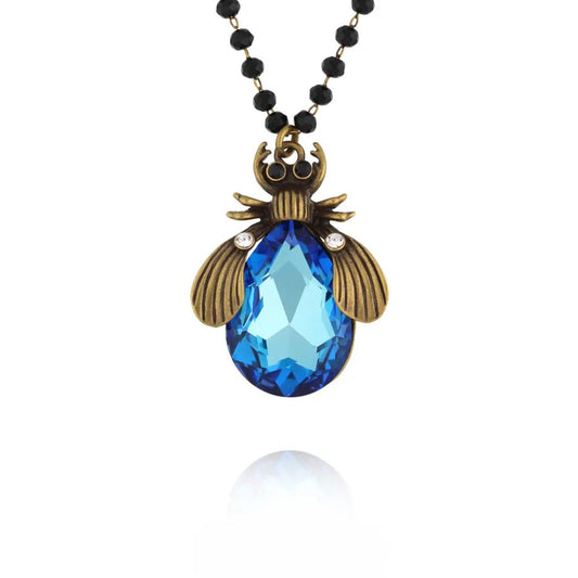 Smycken BY DZIUBEKA Halsband Midnight Forest Svart/Blå