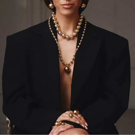 Smycken BY DZIUBEKA Halsband, Golden Statement